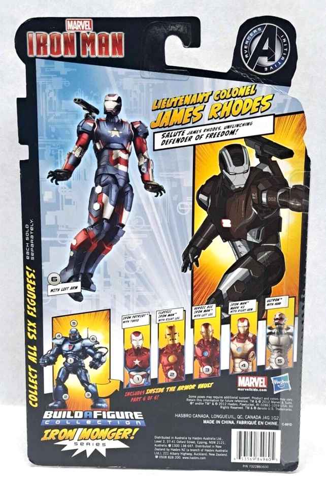 Экшн-фигурка Marvel Legends LT. COL. JAMES RHODES — BAF Iron Monger — новая - Изображение 3 из 4