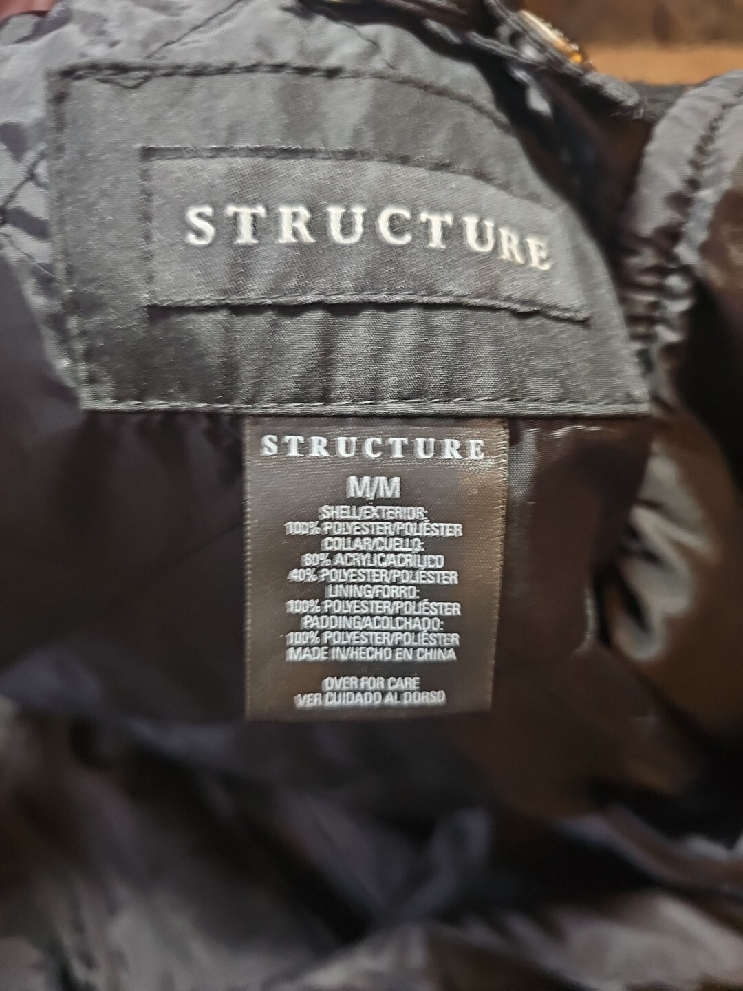 Structure Overcoat Polyester Jacket Men's Medium - image 16