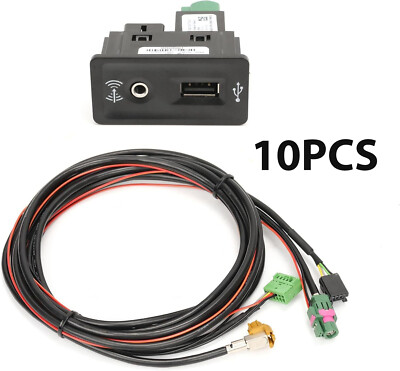 10PCS For VW Golf MIB2 Radio CarPlay MDI USB AUX AMI Switch Plug Set 5G0035222E