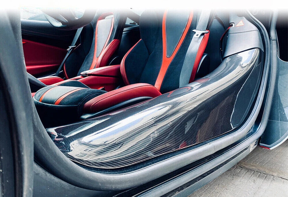 For Mclaren 600LT 570S 570GT DRY CARBON FIBRE Door Sill Threshold Panel - Image 3 of 4