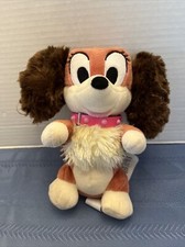 PLUSH DOLL FIGURE DISNEY STORE MINNIE MOUSE PET PUPPY DOG FIFI TOY PINK COLLAR