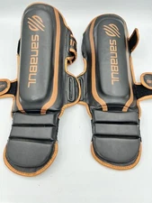 Sanabul Essential Hybrid Kickboxing MMA Shin Guards Black/Bronze