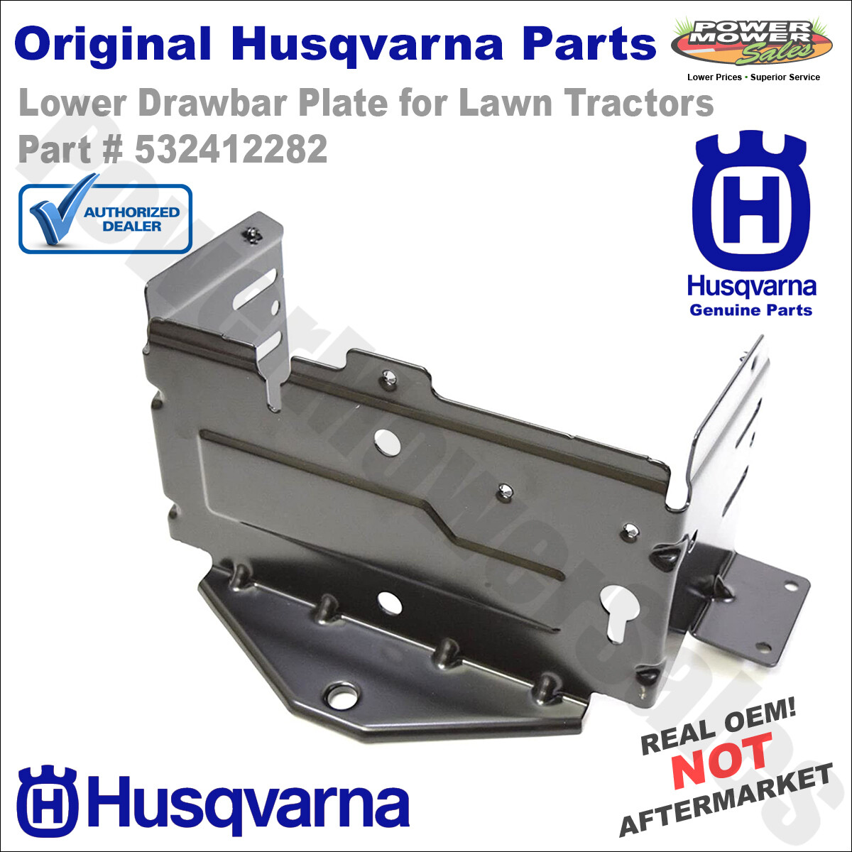 Husqvarna OEM Lower Drawbar Plate for Lawn Mowers & Lawn Tractors