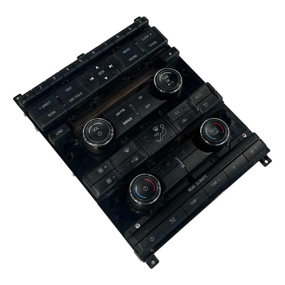 Panel de control del calentador de aire acondicionado radio clima Ford Flex 2009-2012 fabricante de equipos originales 8A8T-18A802-CF Foto 2 de 3