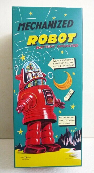 【未開封】まかろにベビー psychedelic ELECTRIC TOYS 1960's tin toy box artwork made for Noguchi for the