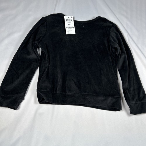 EPIC THREADS Girls 4T Black Fleece Long Sleeve Pullover Top Soft Heart Warm NWT - Picture 6 of 7
