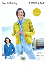 Hand Knitting PATTERN ONLY Double Knit Women's Ladies Cardigan UKHKA249 New