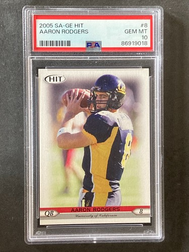 2005 Sage HIT Aaron Rodgers RC PSA 10