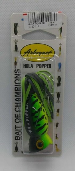 Fred Arbogast Hula Popper 3/8 Oz - NEUF SUR CARTE - Leurre De Pêche Vintage