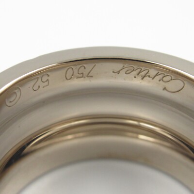 CARTIER High Love Ring 18KWG White Gold Used women #52 US CARTIER High Love Ring 18KWG White Gold Used women #52 US