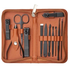 12PCS Grooming Kit Travel Gift Stainless Nail Clipper Manicure Pedicure Set