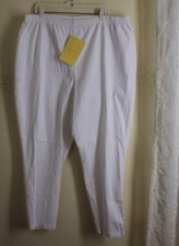 NWT Denim & Co 3X Perfect White Pull-On Original USA Made Straight Leg Pants Lux