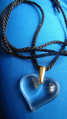 Lalique Amoureuse Crystal Heart Pendant 