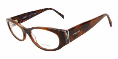 Prada VPR03P TORTOISE BROWN MAU-1O1 Plastic Eyeglasses Frame 53-17-140 ITALY NEW