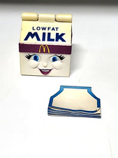 Vintage McDonalds Happy Meal Toys Changeables Lowfat Milk Carton 1993