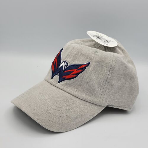 NEW Fan Favorite Washington Capitals Embroidered Hat Cap Strapback NHL Mens Gray - Picture 1 of 11