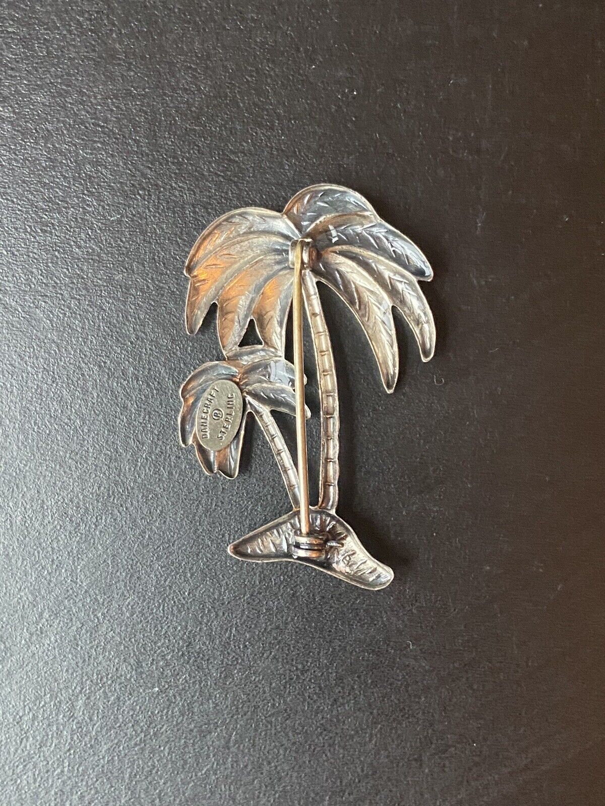 Vtg Danecraft 925 Sterling Silver Palm Tree Brooc… - image 4