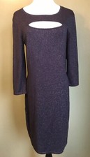 NEW EXPRESS Sexy Glitter Blue Gray Bodycon sheath Party dress Cutout $79 Retail