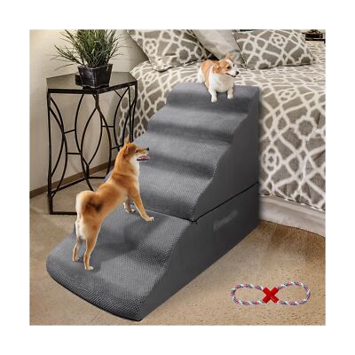 INRLKIT Foam Pet Stairs for High Beds 30 inches high Bedside, Pet