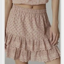 Lucky Brand Floral Print Tiered Mini Skirt Size XS