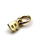 Genuine 9ct 9kt 375 Tiny Very Small Yellow Gold Initial Pendant / Charm B