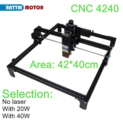 Area 42*40cm CNC 40W Laser Engraver Cutter Engraving Machine For Metal Bluetooth