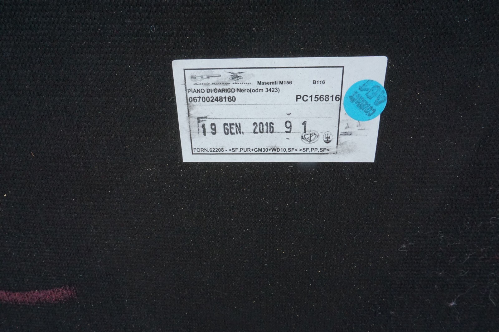 14-17 MASERATI QUATTROPORTE REAR CARGO SPARE TIRE COVER TRIM 06700248160  OEM