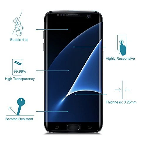 Lote de 3-12 fundas protectoras de pantalla de vidrio templado amigables para Samsung Galaxy (S7 Edge) Foto 4 de 4