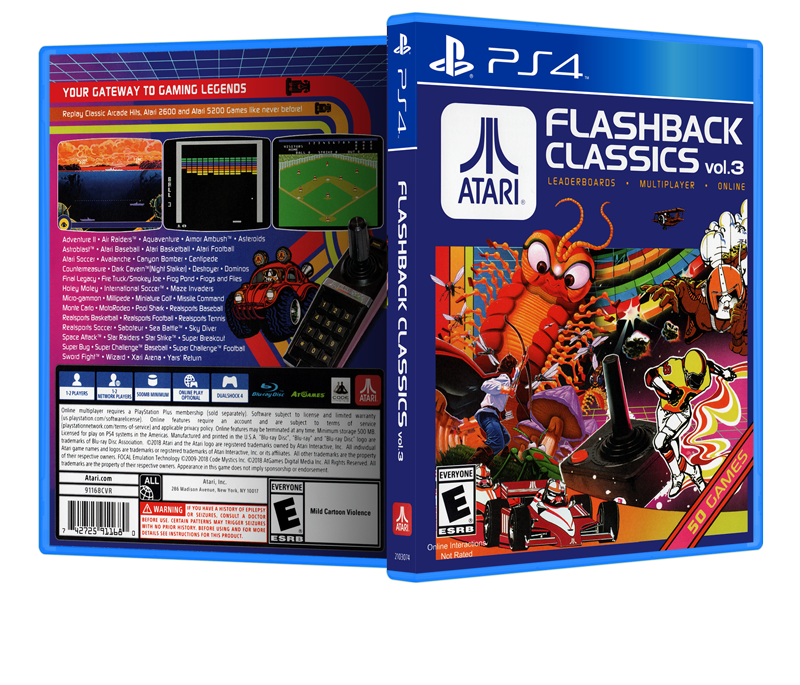 Atari Flashback Classics Replacement PS4 Cover and Case