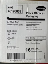 Hartmann 's Choice Adhesive Hand-Tear Athletic Stretch Tape, 3”X 6yds 16 Rolls