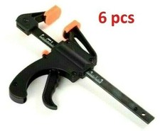 6 pcs 6" Bar Clamp F Wood Working ABS  Quick Release Steel Bar Clamp Spreader
