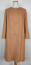 Vtg 1960s Original Diane Womens Swing Coat Berroco's Curlinda Camel Tone L-xl?