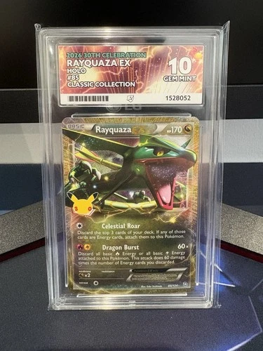 Pokemon TCG Rayquaza EX 85/124 Holo 30th Celebration ACE 10 GEM MINT