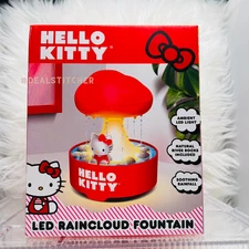 Hello Kitty LED RainCloud Fountain Ambient Cozy Waterfall Tabletop Decor