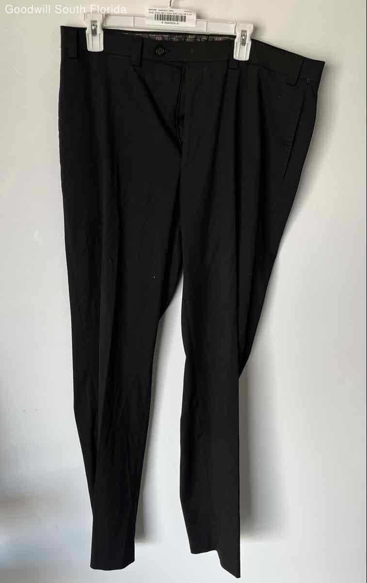 Lauren Ralph Lauren Mens Black Flat Front Button Dress Pants Size 36W X 32L