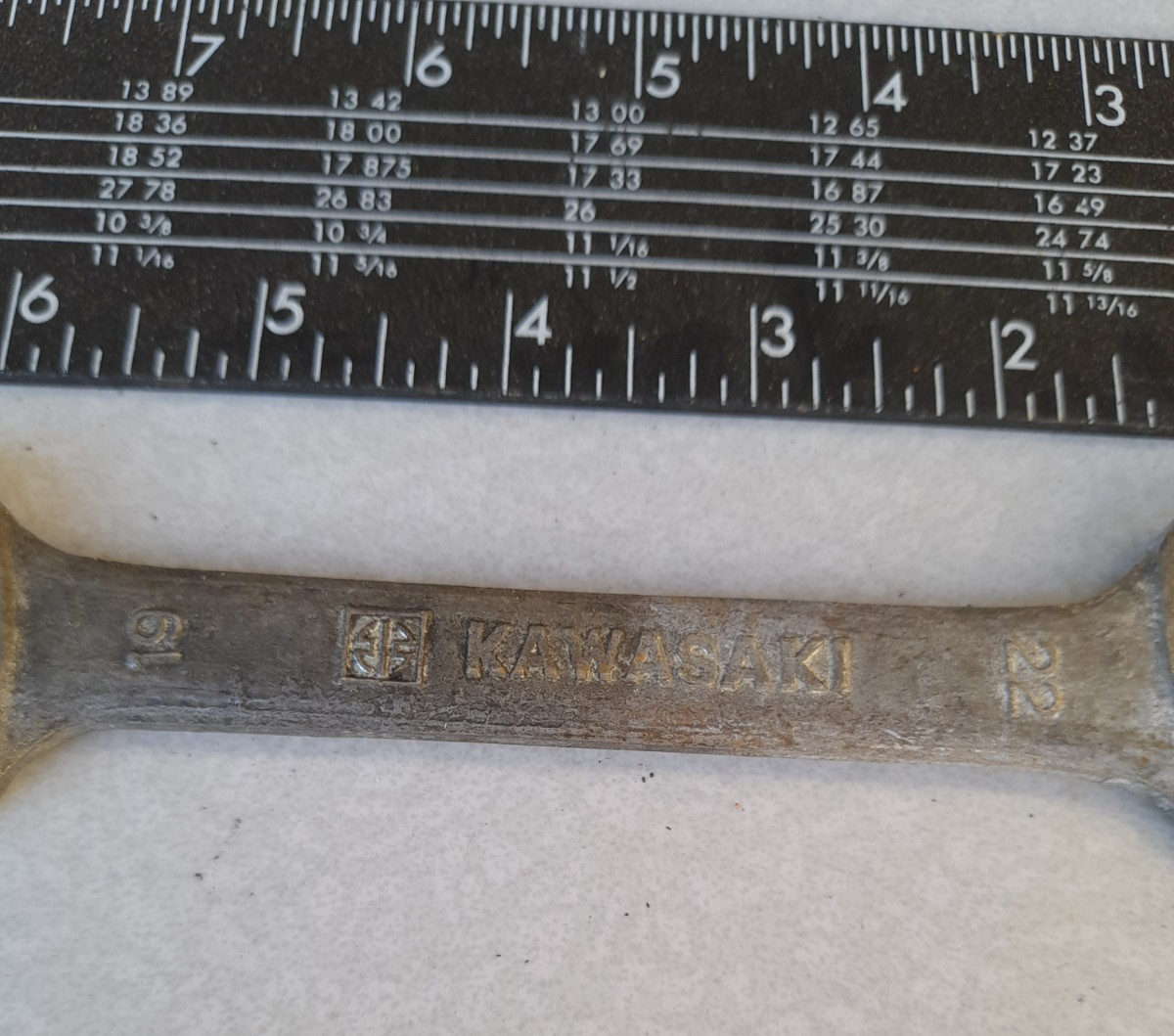 Rare Vintage Kawasaki Japan 19mm x 22mm Double Open End Wrench