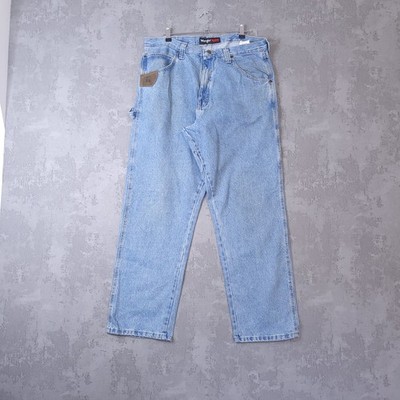 Wrangler Riggs Carpenter Jeans Herren 36x32 blau Denim Baumwolle gerades Bein Workwear