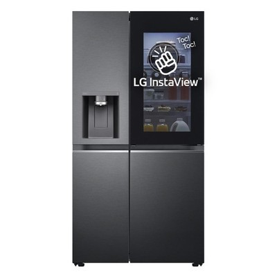 LG GSXV91MCAE Side-by-Side Kühlschrank mit InstaView Door-in-Door , Eis- und Was
