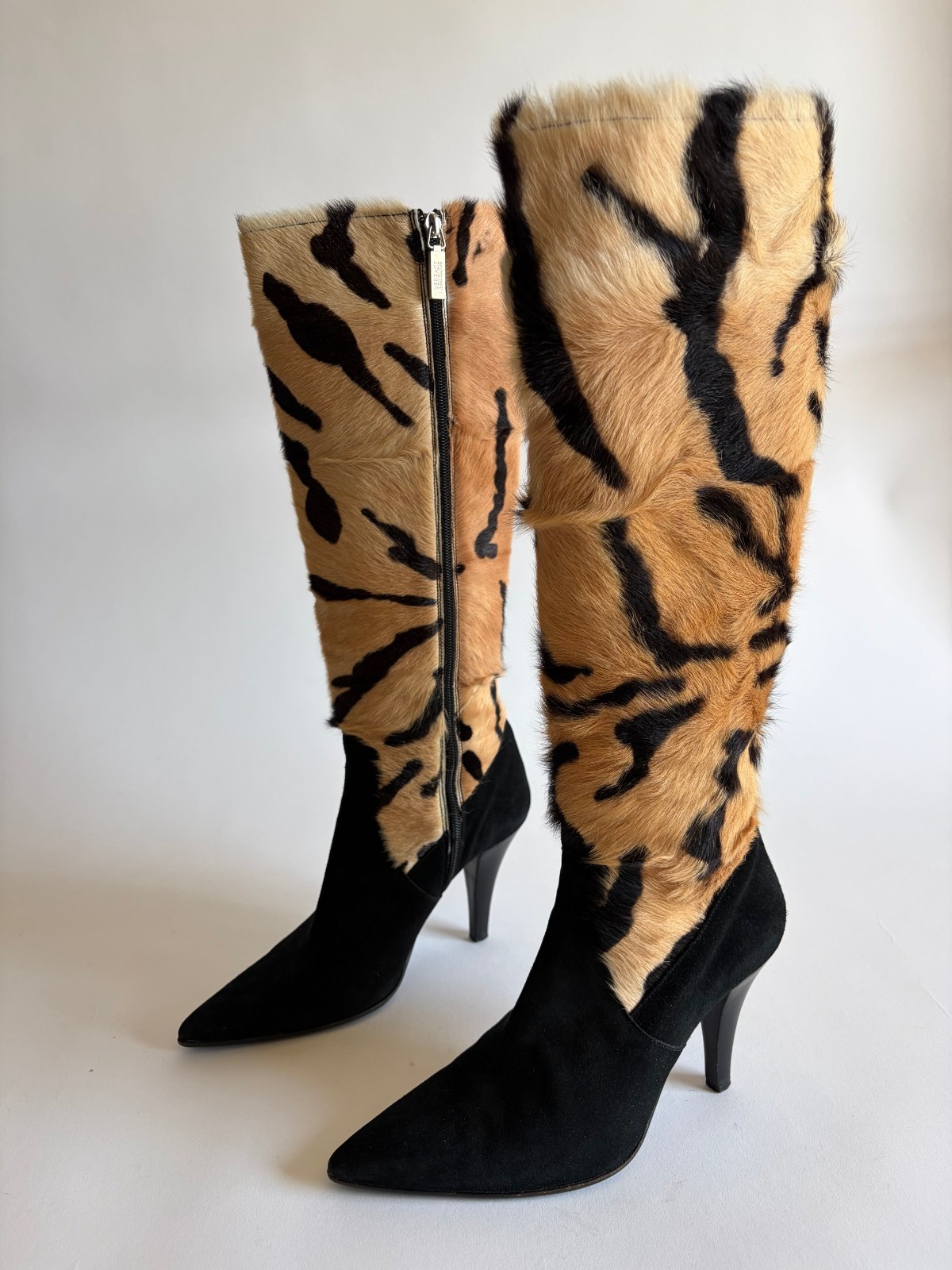 VINTAGE VERSACE FAUX FUR KNEE-HIGH BOOTS image 3