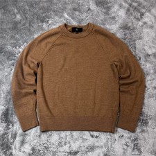 Banana Republic Italian Merino Wool Brown Crew Neck Lightweight Sweater S