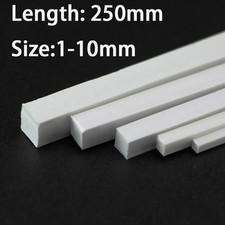 ABS Bar Tube Styrene Plastic Strip/Square Rod Solid Rod DIY Model Building 250mm
