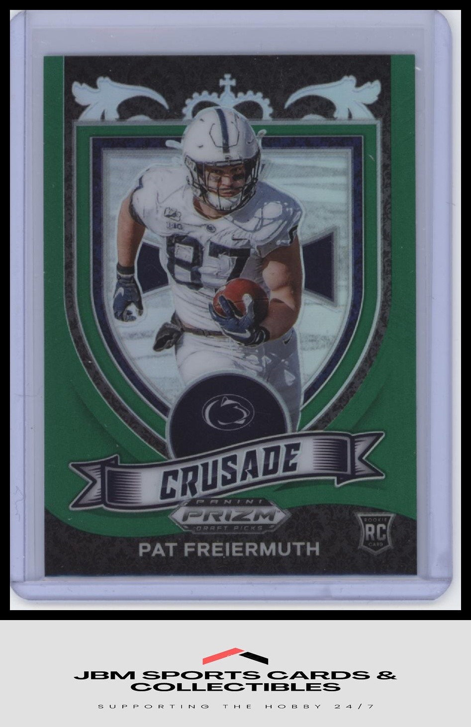 2021 Panini Prizm Draft Picks Crusade #173 Pat Freiermuth Prizms Green RC