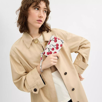 NWT Coach Corner Zip Wristlet With Cherry Print 🍒 | eBay