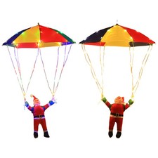 Christmas Decorations Lights Outdoor 85cm LED Parachute with Santa Claus 8 Modes
