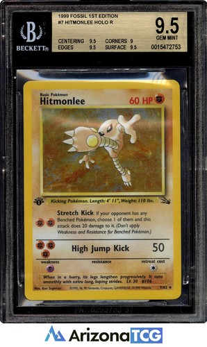 Hitmonlee (1st Edition) graded BGS 9.5 for sale on eBay