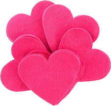 2 Inch Felt Hearts 45Pc - Pink