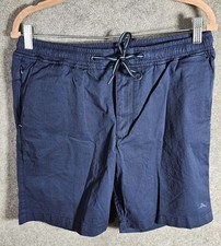 Tommy Bahama Casual Shorts Mens Sz Medium Blue Pockets Elastic Waist Drawstring