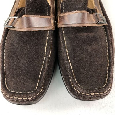 Florsheim Men\'s Size 10D Brown Leather Moc Toe Slip On Buckle Driving Loafers Florsheim Men main image 4