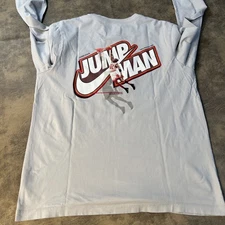 Nike Air Jordan Jumpman T-Shirt Men's L Gray LS 1998 NBA Finals Throwback