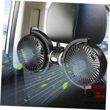Car Fan for Backseat kids, Dual Head USB Car Seat Fans,Powerful 3 Speeds 360 